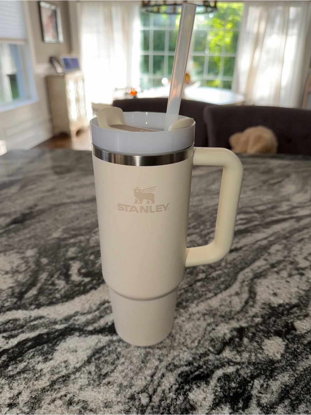 Stanley Off-White 30 oz Insulated Travel Mug with Handle